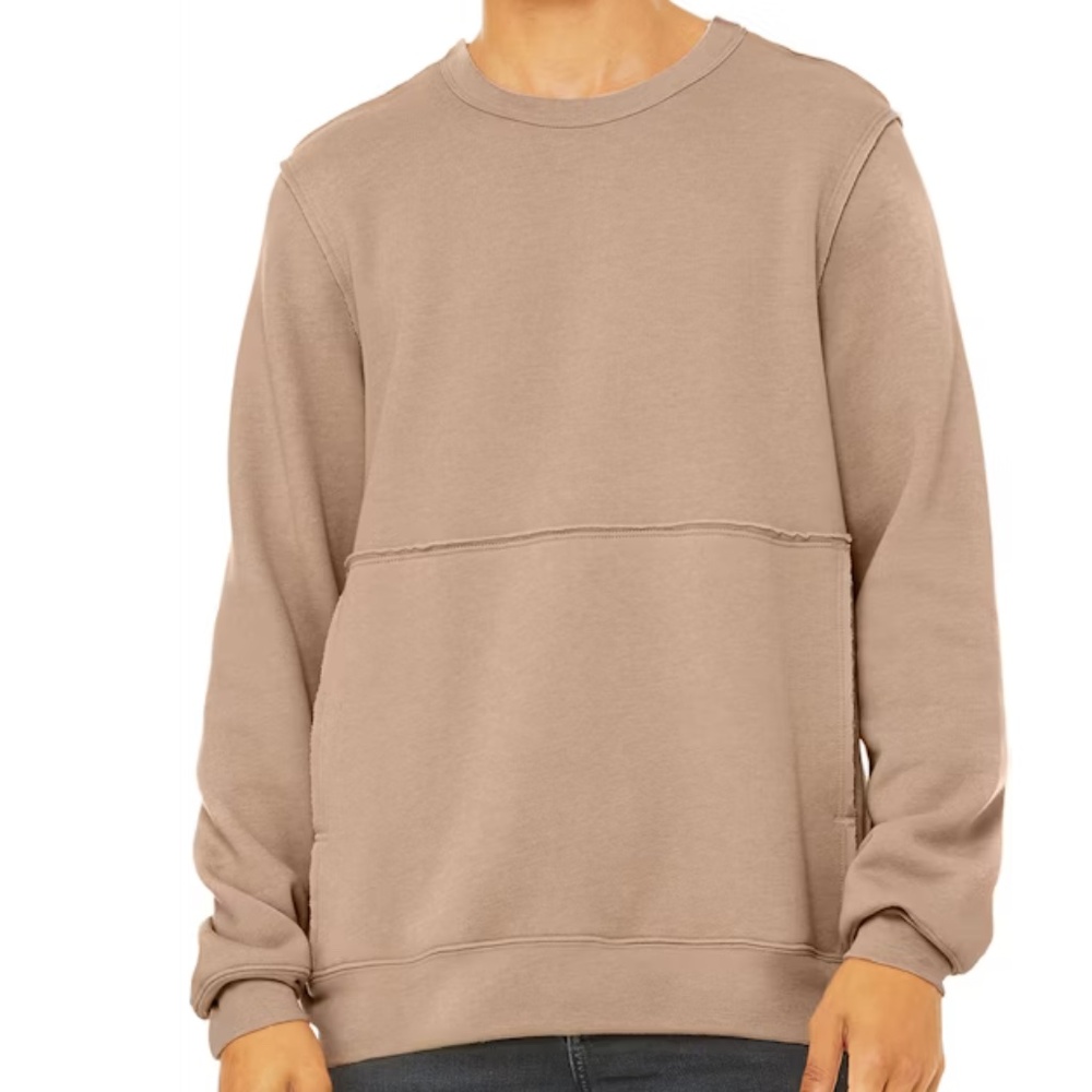 Bella + Canvas Unisex Crewneck Pocket Sweatshirt NEW